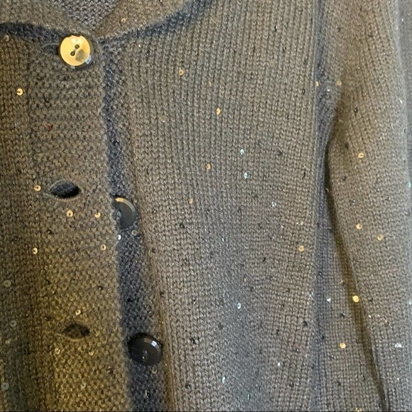 Talbots Wool blend sequined button down cardigan S - Picture 5 of 8